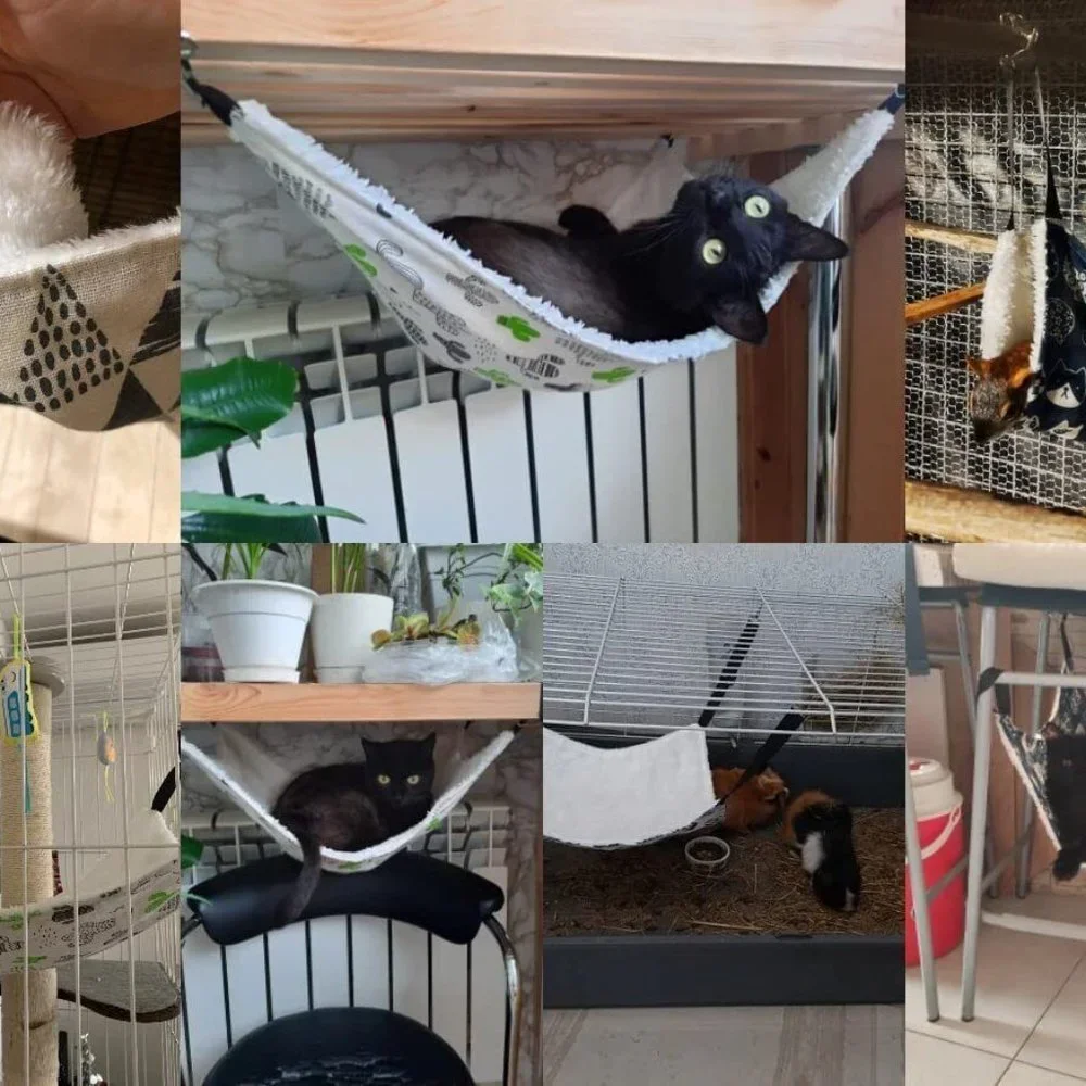 3 Pack Cat Hammocks XL Pets Lounge For Small Pets